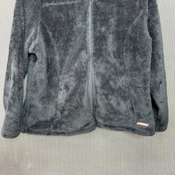 Free Country Womans Size XXL Plush Faux Fur Zip-Up Jacket - Black Polyester - Picture 10 of 10